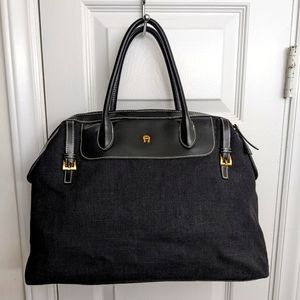 Etienne Aigner Beautiful Vintage Linen Blend Large Bag